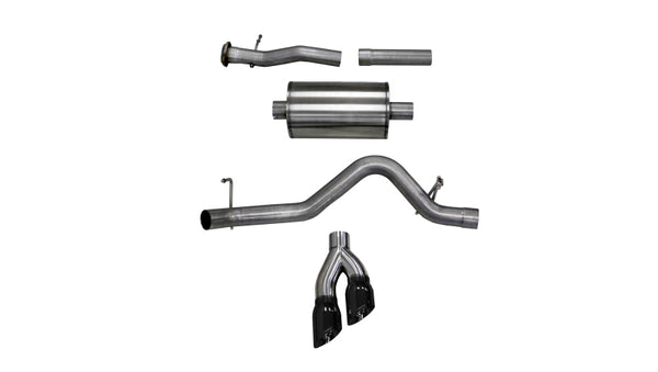CORSA Cat-Back Exhaust System for 2017-2022 Chevrolet Colorado 3.7L Extended Cab - Black Tips