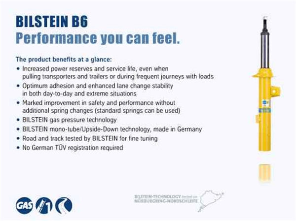 Bilstein B6 Front Monotube Shock Absorber for 91-95 Spartan K Series/Mountain Master