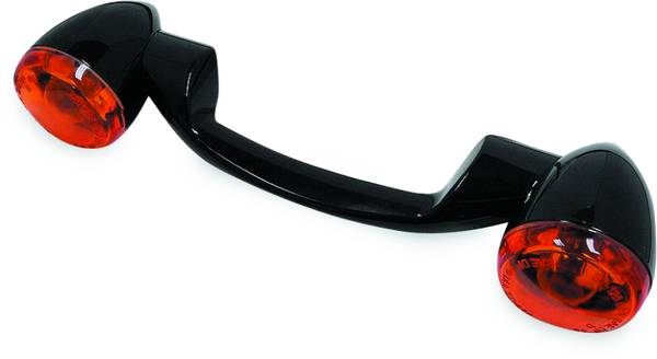 Bikers Choice Rear Turn Signal Bar Kit  Harley-Davidson Touring & FLST 19912017, Black (Amber Lens)