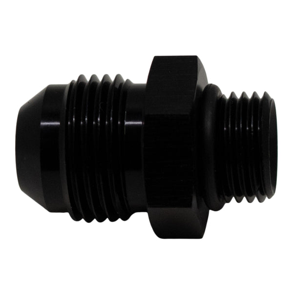 DeatschWerks 6AN ORB Male to 8AN Male Flare Adapter with O-Ring - Anodized Matte Black