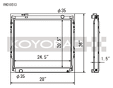 Koyo 95-04 Toyota Tacoma V6 4x4 Manual Radiator