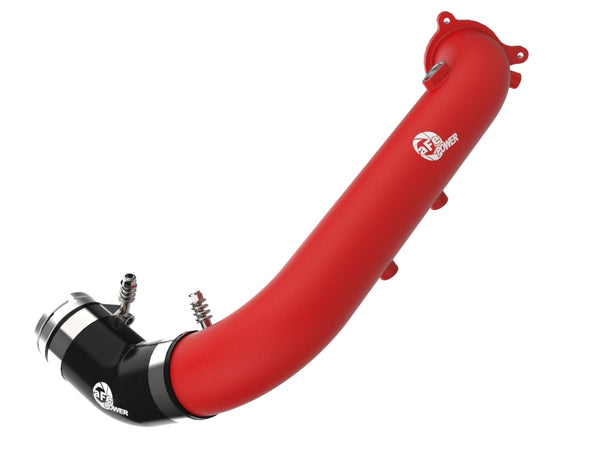 aFe BladeRunner Red 2-3/4in Aluminum Charge Pipe for 2021 Toyota Supra GR (A90) I4-2.0L (t) B48