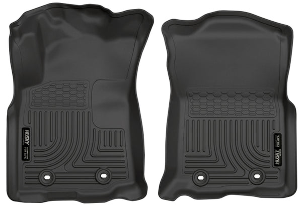 Husky Liners WeatherBeater Front Floor Liners for 2018 Toyota Tacoma Double Cab - Black