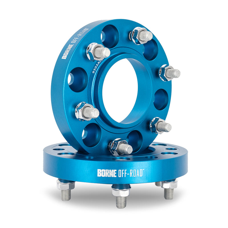 Borne Off-Road Wheel Spacers - 6x139.7 - 93.1 - 25mm - M12 - Blue