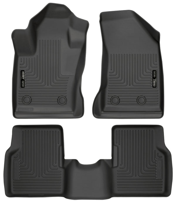 Husky Liners 2017 Jeep Compass Weatherbeater Black Front & 2nd Row Floor Liners