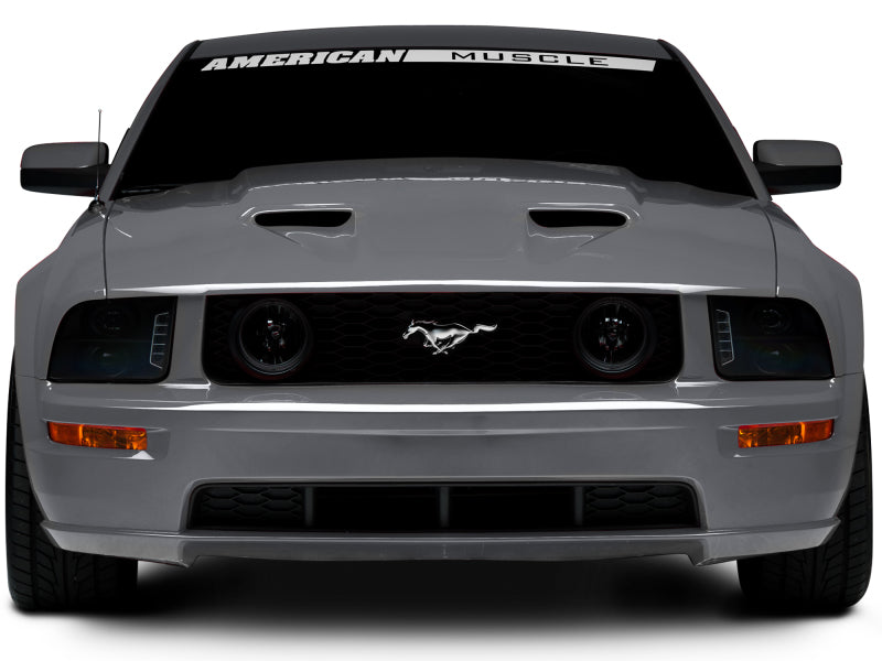 Raxiom 05-09 Ford Mustang w/ Halogen LED Halo Prjctr Headlights-Blk Hsng(Smoked Lens Exclude GT500)