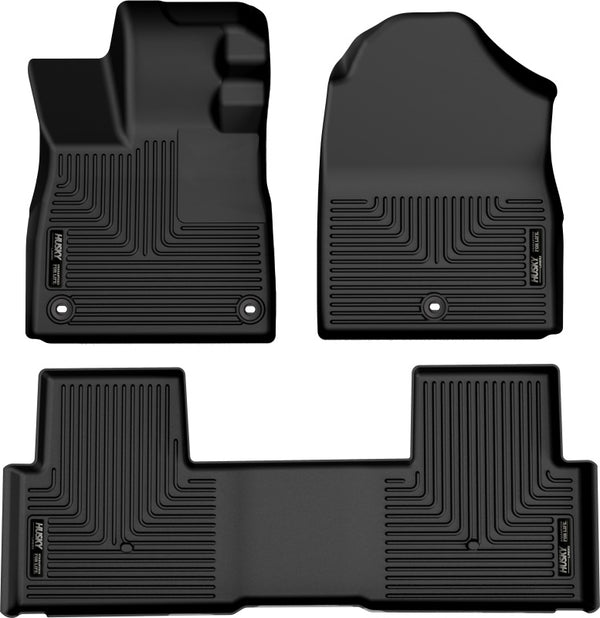Husky Liners Weatherbeater Front & 2nd Seat Floor Liners for 2023 Honda Pilot - Black