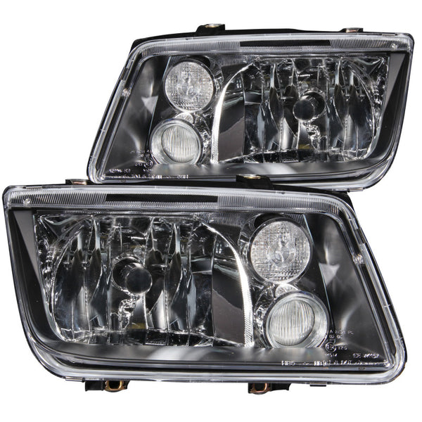ANZO Crystal Black Headlights for 19992005 Volkswagen Jetta (Pair, No Bulbs)