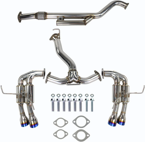 Invidia Gemini Single Layer Quad Titanium Tip Cat-Back Exhaust for 2022+ Subaru WRX