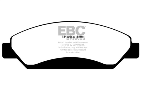 EBC Greenstuff Front Brake Pads for 2007 Cadillac Escalade 6.2 2WD