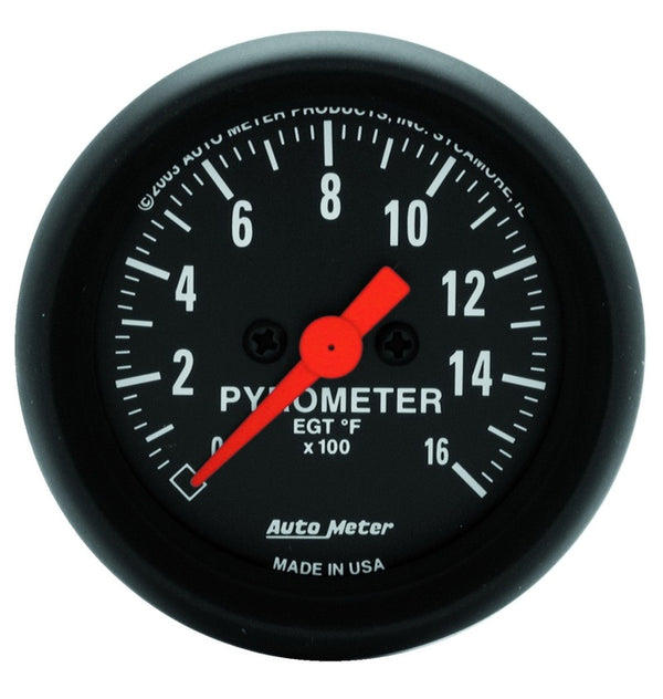 AutoMeter Z-Series 52mm Electronic Pyrometer Gauge 0-1600F Full Sweep