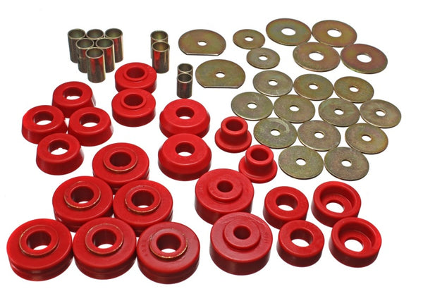 Energy Suspension Body Mount Set for 1965-1970 Impala/Caprice - Red