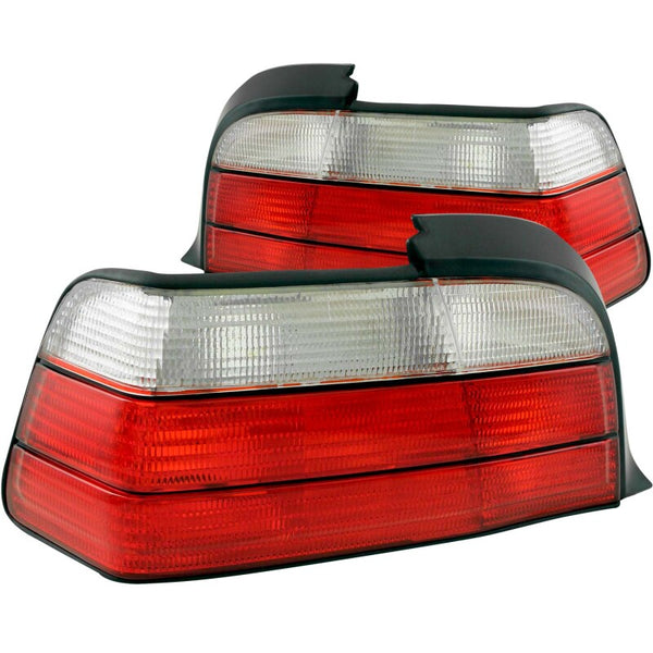 ANZO Tail Lights Red/Clear for 1992-1998 BMW 3 Series E36 Coupe/Convertible