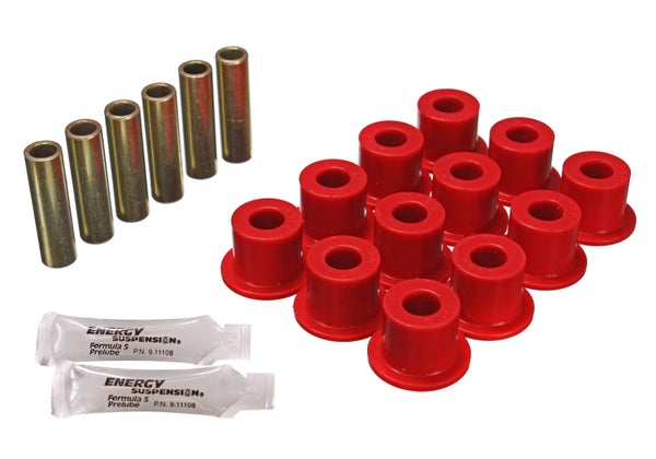 Energy Suspension 72-81 Scout II Front & Rear Leaf Spring Bushing Set - Red