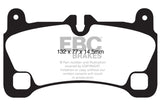 EBC 08-09 Volkswagen Touareg 3.6 (2 holes at bottom of backplate) Redstuff Rear Brake Pads