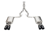 Corsa 2024-2025 Ford Mustang V8 5.0L 3in Cat-Back Exhaust System w/ Twin 4in Black Straight Tips