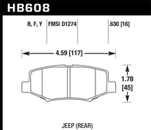 Load image into Gallery viewer, Hawk 2007-2011 Dodge Nitro R/T HPS 5.0 Rear Brake Pads