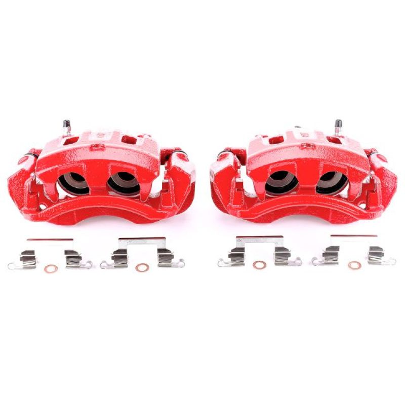 Power Stop 00-05 Ford Excursion Rear Red Calipers w/Brackets - Pair