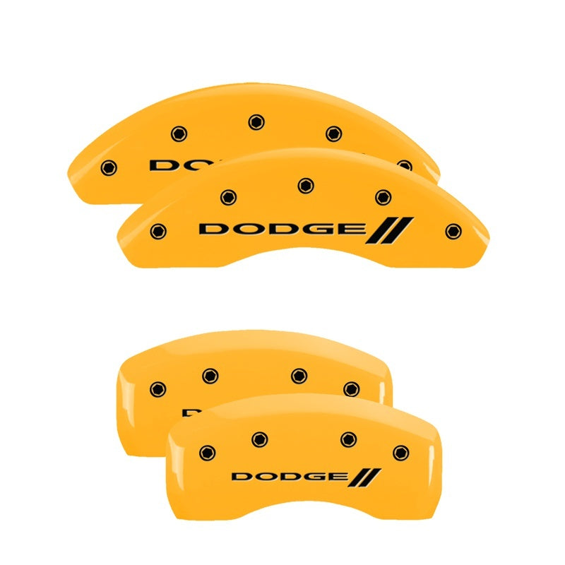 MGP 4 Caliper Covers Engraved F & R w/ Stripes/Dodge Yellow Finish Black Char 2001 Dodge Stratus