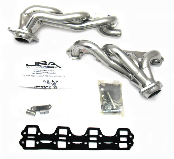 JBA 87-96 Ford F-150 5.8L SBF Cat4Ward Header 1-5/8" Primary Silver