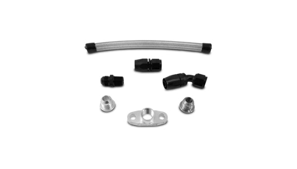 Vibrant Univ Oil Drain Kit incl 12in Teflon lined S.S. hose Fitting