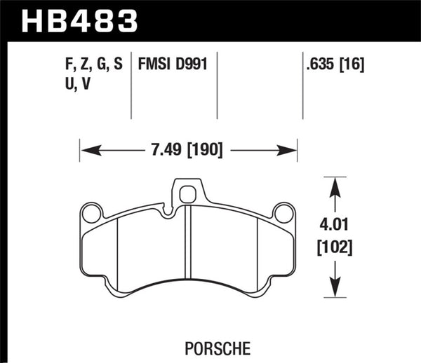 Hawk Performance Brake Pads for 2008 Porsche 911 Targa 4/4S & GT Models
