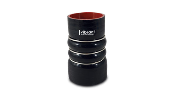 Vibrant 4 Ply Aramid Reinf Silicone Hump Hose conn 3in ID x 6in long 3 reinforcement ring MATTE BLK