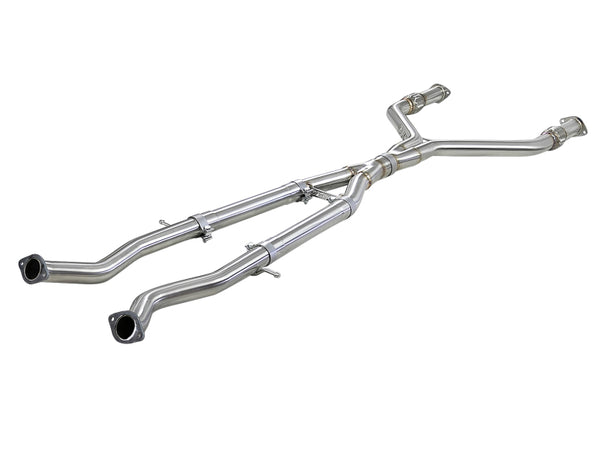 aFe Takeda 2.5in to 3in 304 SS Y-Pipe Exhaust System for 2016-2018 Infiniti Q50/Q60 V6-3.0L