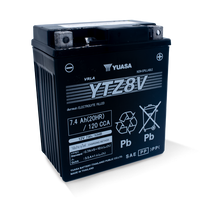 Load image into Gallery viewer, Yuasa YTZ8V Maintenance Free AGM 12-Volt Battery