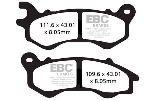 EBC 2011 Honda PCX 125 WW 125 EX2A Front Left FA-SFA-X Brake Pads