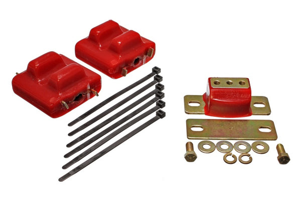 Energy Suspension 87-91 Suburban C10-C30 2WD Motor & Transmission Mounts - Red Zinc Finish