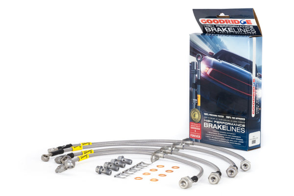 Goodridge Stainless Steel Brake Line Kit for 2017-2018 Honda Civic (Base/LX/EX)