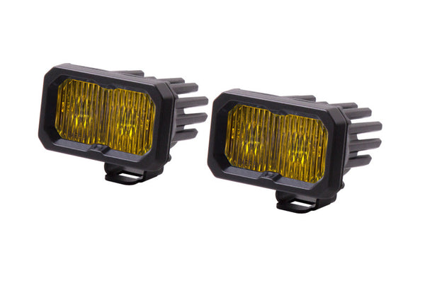 Diode Dynamics Stage Series 2-Inch LED Pod Pro - Yellow Fog ABL (Pair)