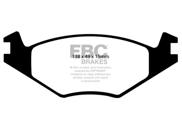 EBC Redstuff Front Brake Pads for 86-93 Volkswagen Cabriolet 1.8
