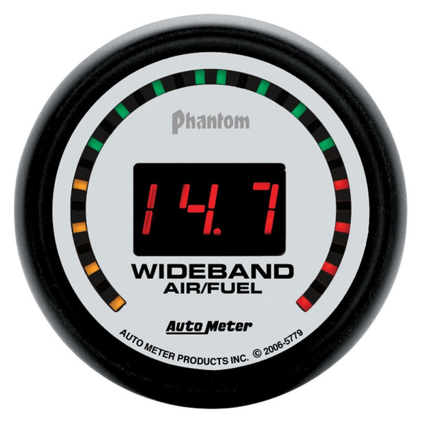 AutoMeter Phantom 52mm Digital Wideband Air/Fuel Ratio Gauge (10:117:1)