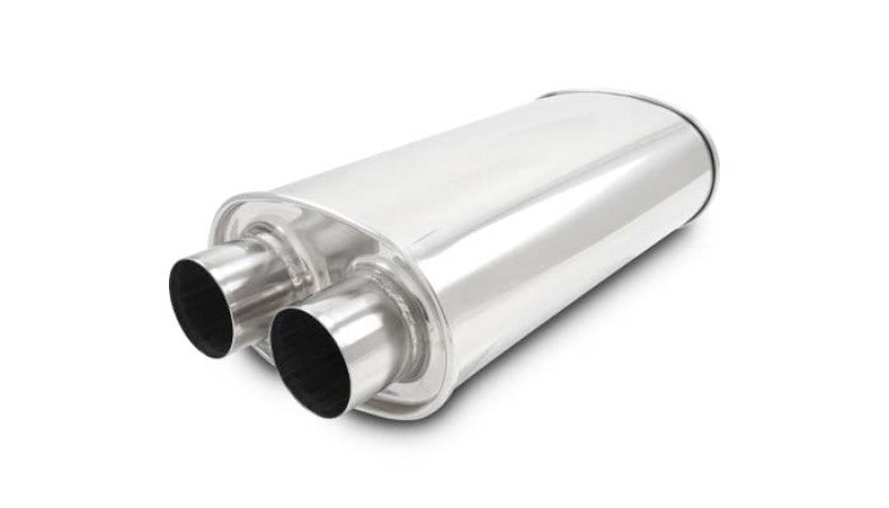 Vibrant Universal Streetpower 3in Stainless Steel Dual In-Out Oval Muffler