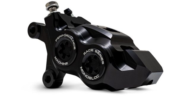 Performance Machine 08-23 FL,18-24 M8 Softail,06-17 VRod 137x4B Rce Series Monobloc Caliper Left BLK