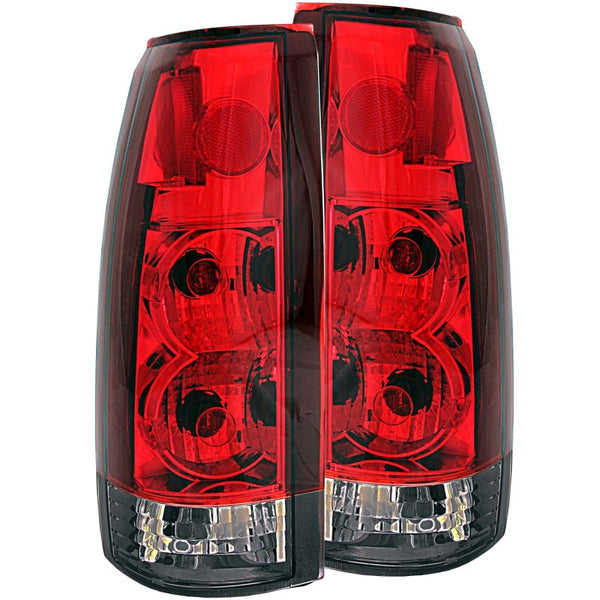 ANZO G2 Tail Lights Red/Smoke Pair for 1999-2000 Cadillac Escalade