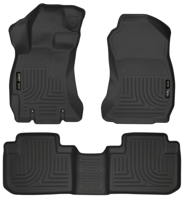 Husky Liners Weatherbeater Black Floor Liners for 2014 Subaru Forester - Front & 2nd Seat