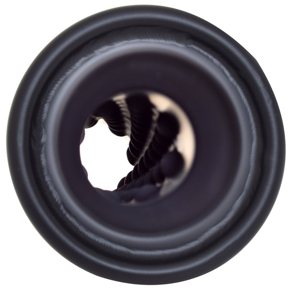 Gibson Rolled Edge Angle-Cut Muffler Quiet Tip - 4in OD, 2.25in Inlet, 12in Length - Black Ceramic