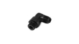 Vibrant -8AN Male Flare to Male -8AN ORB Swivel 90 Degree Adapter Fitting - Anodized Black
