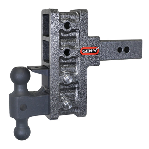 GEN-Y Mega Duty 2.5in Shank 6in Offset Drop Hitch 32K w/GH-0161 Dual-Ball & GH-0162 Pintle Lock