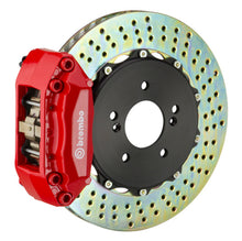 Load image into Gallery viewer, Brembo 90-01 Integra Front GT BBK 4 Piston Cast 2pc 328x28 2pc Rotor Drilled-Red