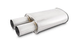 Vibrant Streetpower Oval Muffler w/3.00in Round Straight Cut Tip (3.00in Inlet)