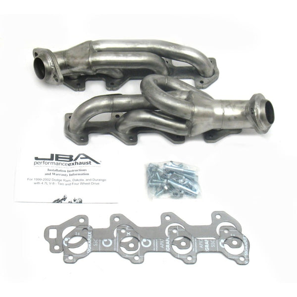 JBA Cat4Ward Header for 2004-2007 Dodge Dakota 4.7L PowerTech - 1-1/2in Primary Raw 409SS