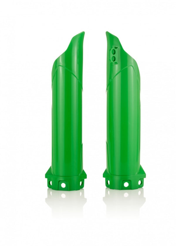Acerbis Lower Fork Cover Set - Green - Kawasaki KX85 (2014+), KX100 (2014-2021), KX112 (2022-2024)