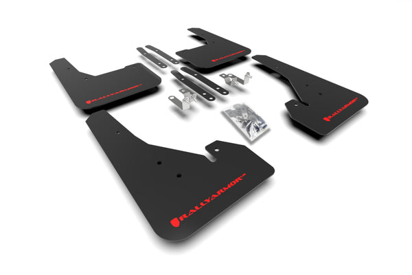 Rally Armor 18-25 Toyota Corolla Hatchback Black UR Mud Flap Red Logo