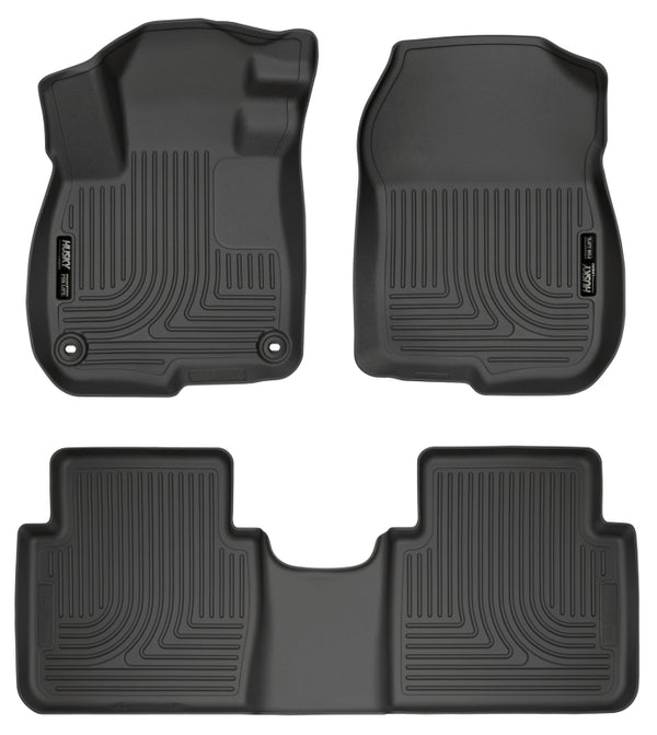 Husky Liners Weatherbeater Floor Liners for 2017 Honda CR-V - Black - Front & Second Seat