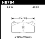 Hawk AP Racing CP7555D70 DTC-60 AP Racing Brake Pads