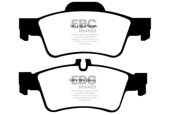EBC Redstuff Rear Brake Pads for 2004-2006 Mercedes-Benz CL500 5.0